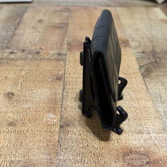 Michael Rome Designs Croco Embossed Black Leather  Men's Wallet Croc - Picture 3 of 13